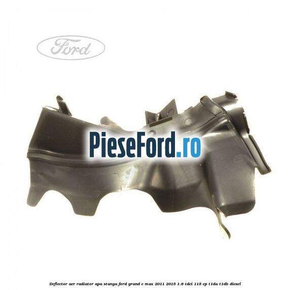 Deflector aer radiator apa stanga Ford Grand C-Max 2011-2015 1.6 TDCi 115 cp T1DA, T1DB diesel