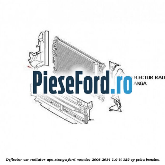 Deflector aer radiator apa stanga Ford Mondeo 2008-2014 1.6 Ti 125 cp PNBA benzina
