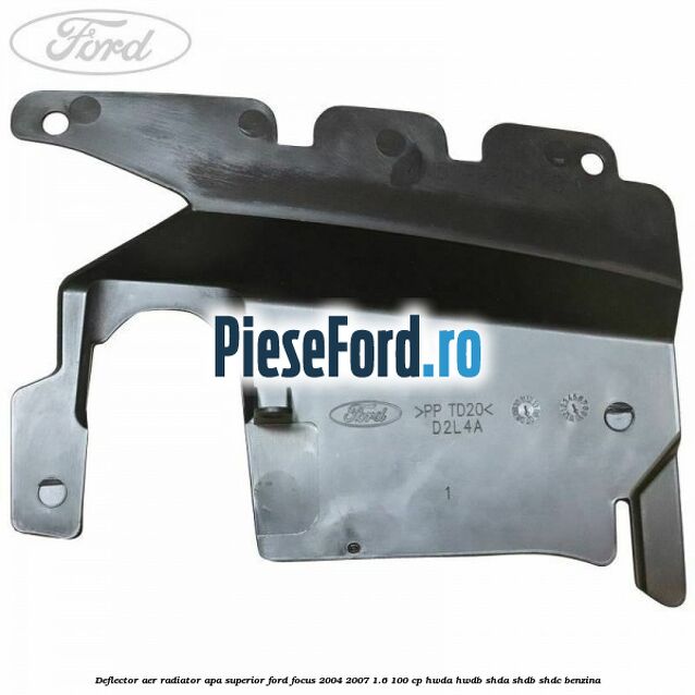 Deflector aer radiator apa superior Ford Focus 2004-2007 1.6 100 cp HWDA, HWDB, SHDA, SHDB, SHDC benzina