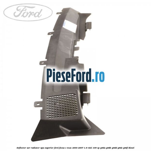 Deflector aer radiator apa, superior Ford Focus C-Max 2003-2007 1.6 TDCi 109 cp G8DA, G8DB, G8DD, G8DE, G8DF diesel