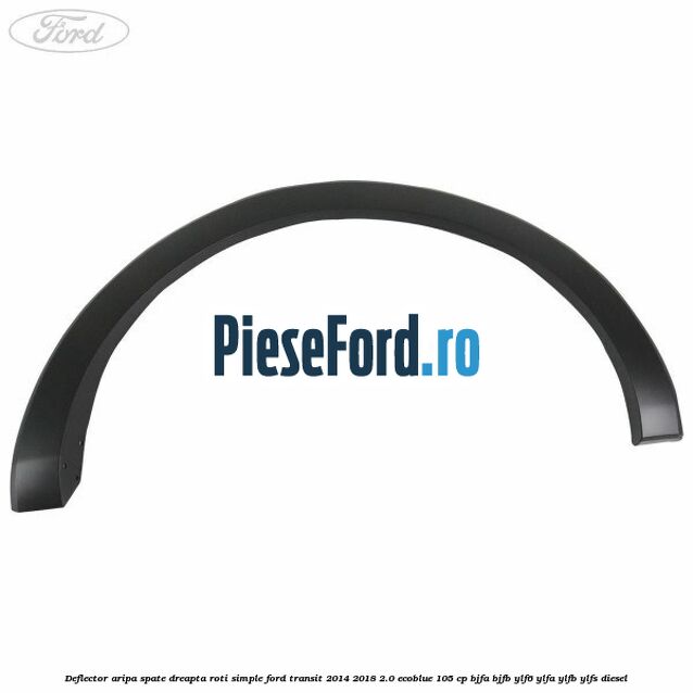 Deflector aripa spate dreapta roti simple Ford Transit 2014-2018 2.0 EcoBlue 105 cp BJFA, BJFB, YLF6, YLFA, YLFB, YLFS diesel