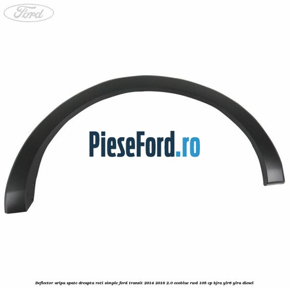 Deflector aripa spate dreapta roti simple Ford Transit 2014-2018 2.0 EcoBlue RWD 105 cp BJRA, YLR6, YLRA diesel