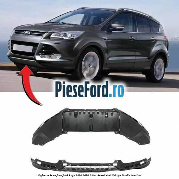 Deflector bara fara Ford Kuga 2016-2018 2.0 EcoBoost 4x4 230 cp C20HDTX benzina