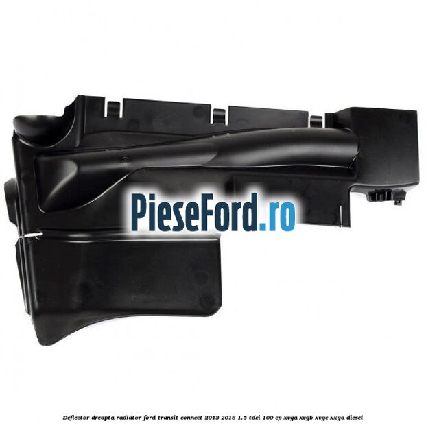 Deflector dreapta radiator Ford Transit Connect 2013-2018 1.5 TDCi 100 cp XVGA, XVGB, XVGC, XXGA diesel