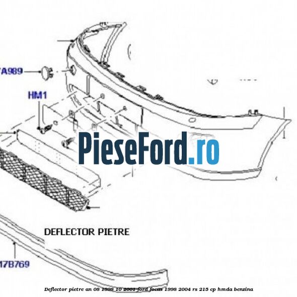 Deflector pietre an 08/1998-10/2001 Ford Focus 1998-2004 RS 215 cp HMDA benzina