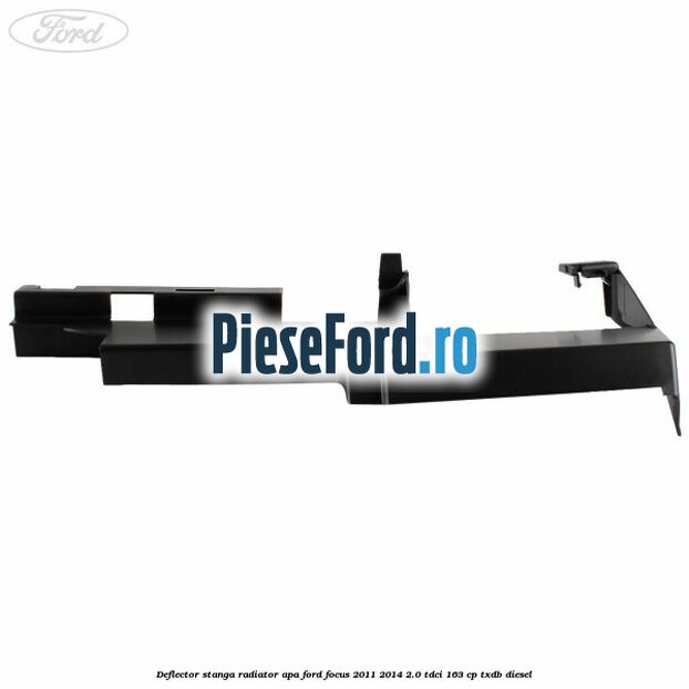 Deflector stanga radiator apa Ford Focus 2011-2014 2.0 TDCi 163 cp TXDB diesel