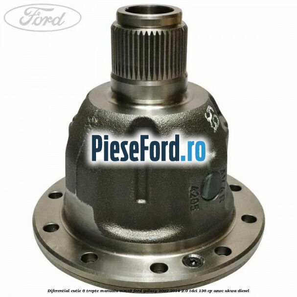 Diferential cutie 6 trepte manuala MMT6 Ford Galaxy 2007-2014 2.0 TDCi 136 cp Diferential cutie 6 trepte manuala MMT6 Ford Galaxy 2007-2014 2.0 TDCi 136 cp AZWC, UKWA diesel