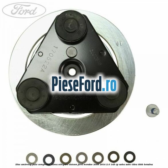 Disc ambreiaj fulie compresor clima echipare Visteon Ford Mondeo 2008-2014 2.0 145 cp AOBA, AOBC, TBBA, TBBB benzina