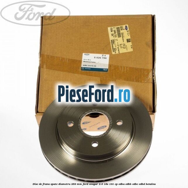 Disc de frana spate diametru 253 mm Ford Cougar 2.0 16V 131 cp