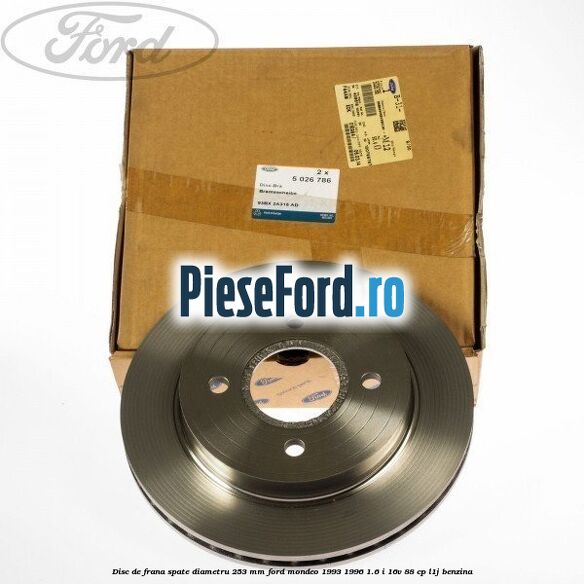 Disc de frana spate diametru 253 mm Ford Mondeo 1993-1996 1.6 i 16V 88 cp L1J benzina