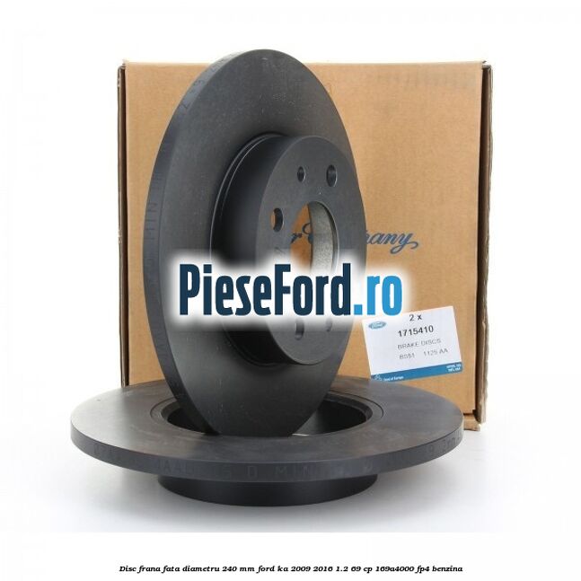 Disc frana fata diametru 240 mm Ford Ka 2009-2016 1.2 69 cp