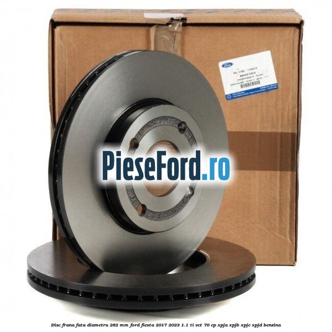Disc frana fata diametru 262 mm Ford Fiesta 2017-2023 1.1 Ti-VCT 70 cp