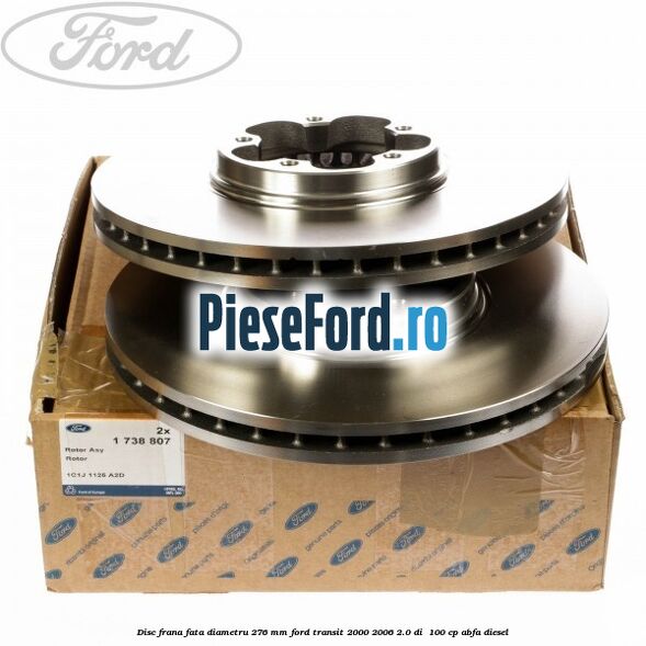Disc frana fata diametru 276 mm Ford Transit 2000-2006 2.0 DI 100 cp Disc frana fata diametru 276 mm Ford Transit 2000-2006 2.0 DI 100 cp ABFA diesel