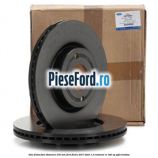 Disc frana fata diametru 278 mm Ford Fiesta 2017-2023 1.5 EcoBoost ST 200 cp YZJA benzina