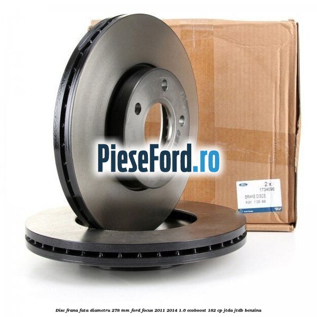 Disc frana fata diametru 278 mm Ford Focus 2011-2014 1.6 EcoBoost 182 cp