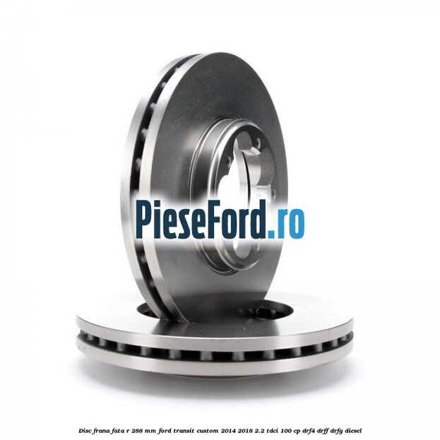 Disc frana fata R 288 MM Ford Transit Custom 2014-2018 2.2 TDCi 100 cp DRF4, DRFF, DRFG diesel