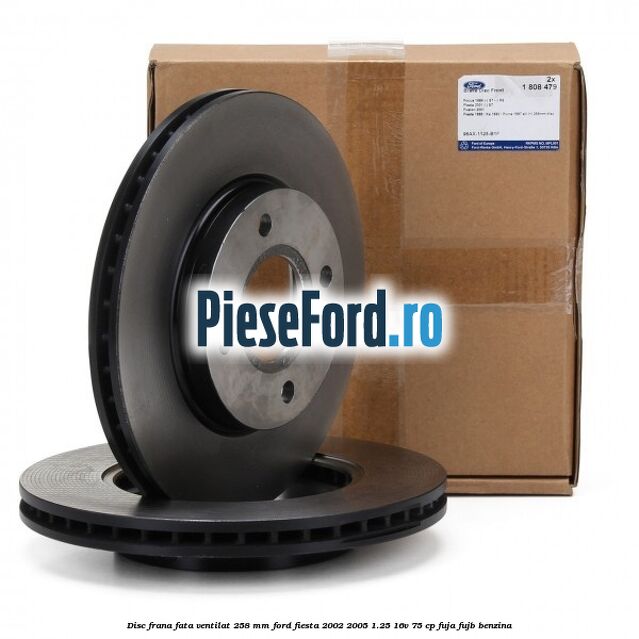 Disc frana fata ventilat 258 mm Ford Fiesta 2002-2005 1.25 16V 75 cp FUJA, FUJB benzina