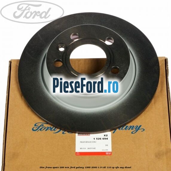 Disc frana spate 268 mm Ford Galaxy 1995-2000 1.9 TDI 110 cp AFN, AVG diesel