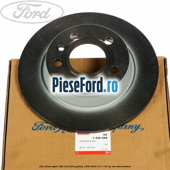 Disc frana spate 268 mm Ford Galaxy 1995-2000 2.0 i 116 cp NSE, ZVSA benzina