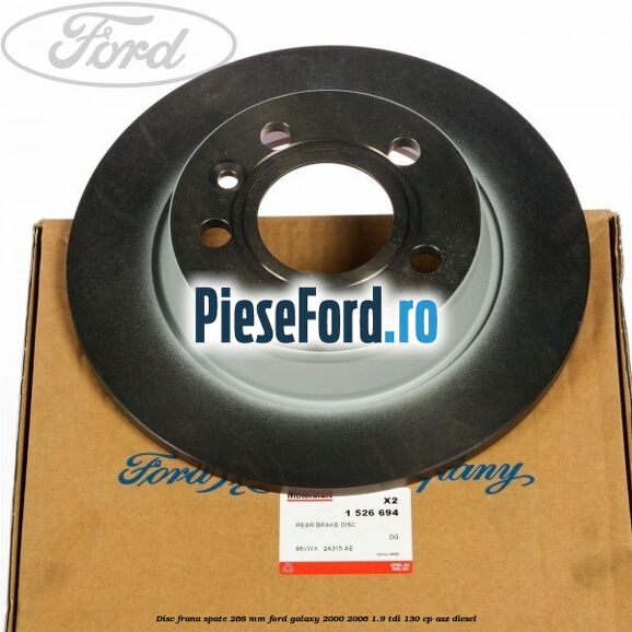 Disc frana spate 268 mm Ford Galaxy 2000-2006 1.9 TDI 130 cp ASZ diesel