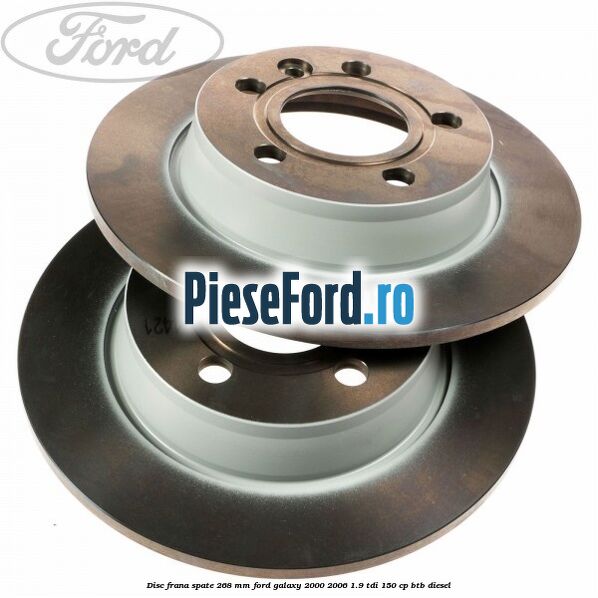 Disc frana spate 268 mm Ford Galaxy 2000-2006 1.9 TDI 150 cp BTB diesel