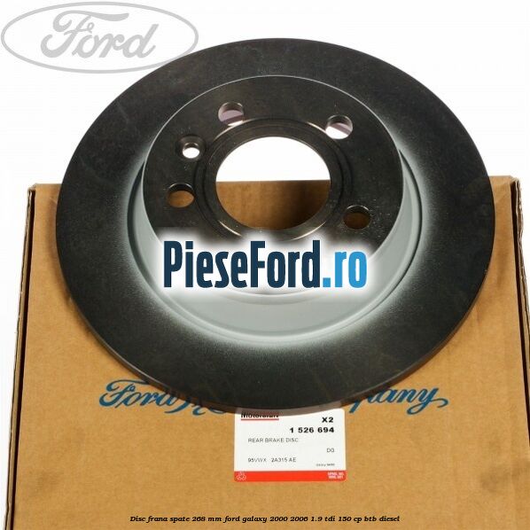 Disc frana spate 268 mm Ford Galaxy 2000-2006 1.9 TDI 150 cp BTB diesel
