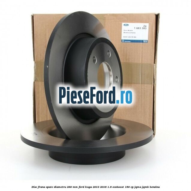 Disc frana spate diametru 280 mm Ford Kuga 2013-2016 1.6 EcoBoost 150 cp