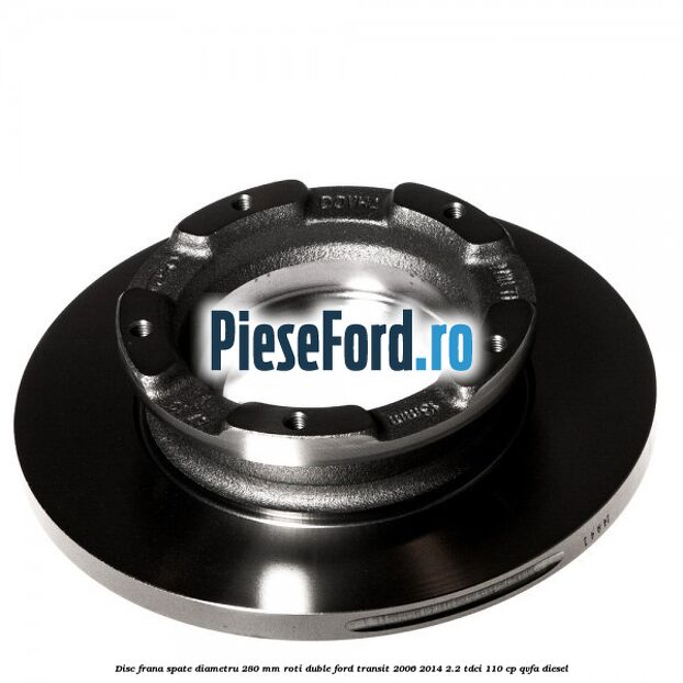 Disc frana spate diametru 280 mm roti duble Ford Transit 2006-2014 2.2 TDCi 110 cp Disc frana spate diametru 280 mm roti duble Ford Transit 2006-2014 2.2 TDCi 110 cp QVFA diesel