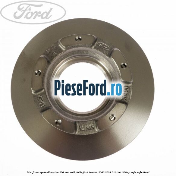 Disc frana spate diametru 280 mm roti duble Ford Transit 2006-2014 3.2 TDCi 200 cp SAFA, SAFB diesel