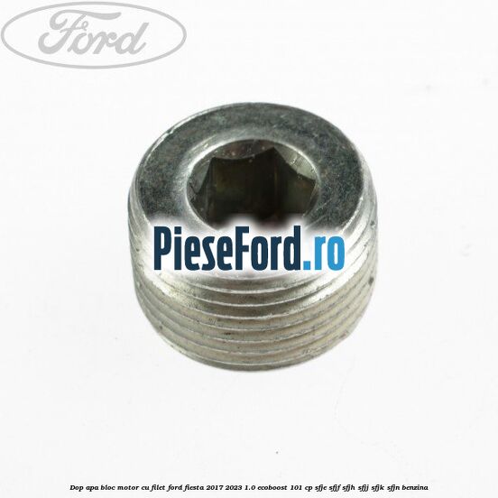 Dop apa bloc motor, cu filet Ford Fiesta 2017-2023 1.0 EcoBoost 101 cp SFJE, SFJF, SFJH, SFJJ, SFJK, SFJN benzina