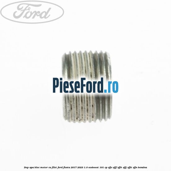 Dop apa bloc motor, cu filet Ford Fiesta 2017-2023 1.0 EcoBoost 101 cp SFJE, SFJF, SFJH, SFJJ, SFJK, SFJN benzina