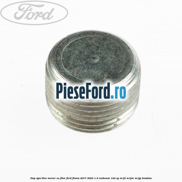 Dop apa bloc motor, cu filet Ford Fiesta 2017-2023 1.0 EcoBoost 124 cp Dop apa bloc motor, cu filet Ford Fiesta 2017-2023 1.0 EcoBoost 124 cp M1JL, M1JM, M1JP benzina