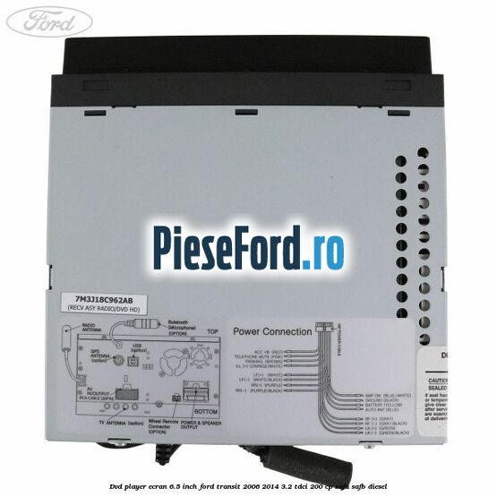 DVD player ecran 6.5 inch Ford Transit 2006-2014 3.2 TDCi 200 cp SAFA, SAFB diesel