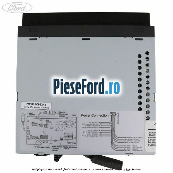 DVD player ecran 6.5 inch Ford Transit Connect 2013-2018 1.6 EcoBoost 150 cp JQGA benzina