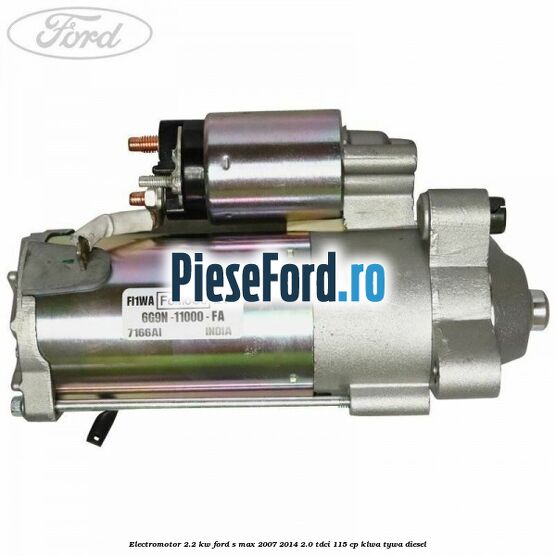 Electromotor 2.2 kw Ford S-Max 2007-2014 2.0 TDCi 115 cp KLWA, TYWA diesel
