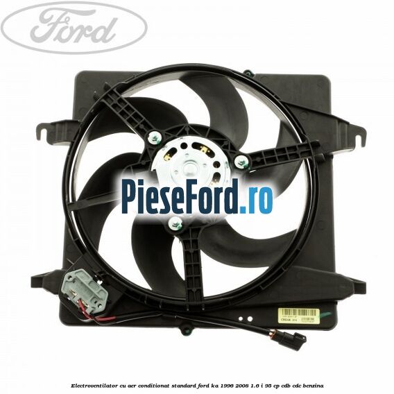 Electroventilator, cu aer conditionat standard Ford Ka 1996-2008 1.6 i 95 cp CDB, CDC benzina