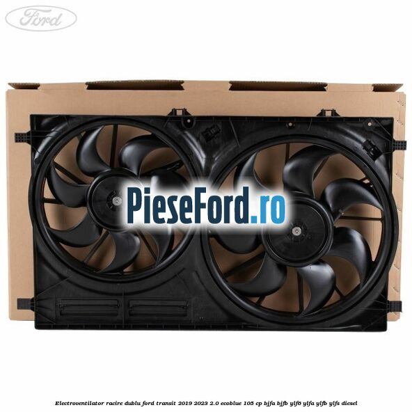 Electroventilator racire dublu Ford Transit 2019-2023 2.0 EcoBlue 105 cp BJFA, BJFB, YLF6, YLFA, YLFB, YLFS diesel