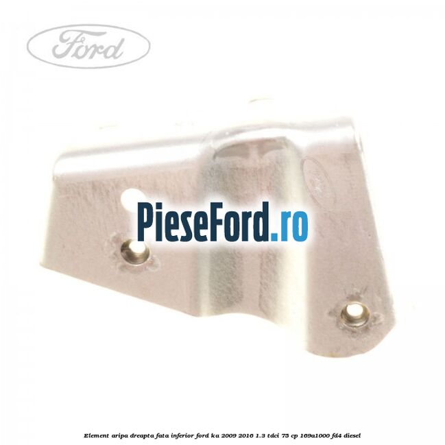Element aripa dreapta fata, inferior Ford Ka 2009-2016 1.3 TDCi 75 cp 169A1000, FD4 diesel