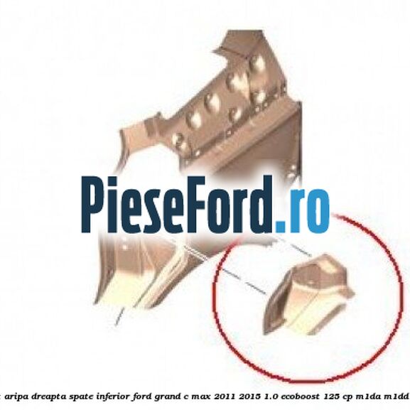 Element aripa dreapta spate inferior Ford Grand C-Max 2011-2015 1.0 EcoBoost 125 cp M1DA, M1DD benzina