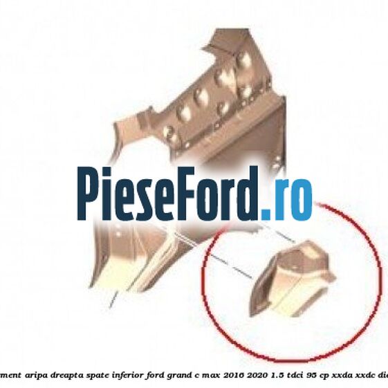 Element aripa dreapta spate inferior Ford Grand C-Max 2016-2020 1.5 TDCi 95 cp XXDA, XXDC diesel