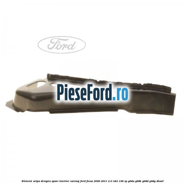 Element aripa dreapta spate interior carenaj Ford Focus 2008-2011 2.0 TDCi 136 cp G6DA, G6DB, G6DD, G6DG diesel