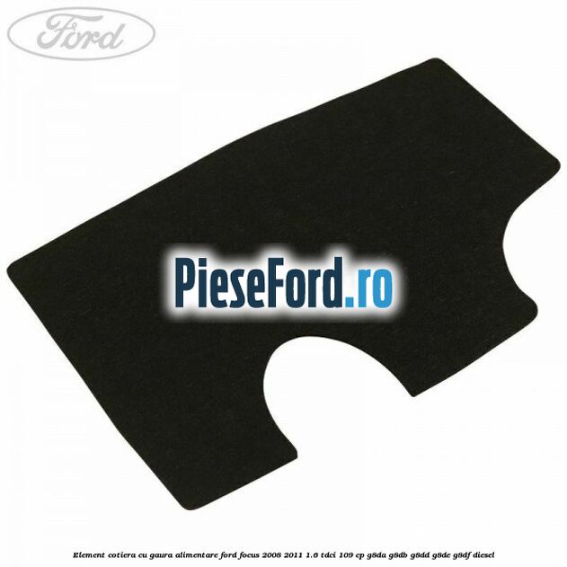 Element cotiera cu gaura alimentare Ford Focus 2008-2011 1.6 TDCi 109 cp G8DA, G8DB, G8DD, G8DE, G8DF diesel
