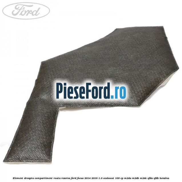 Element dreapta compartiment roata rezerva Ford Focus 2014-2018 1.0 EcoBoost 100 cp M2DA, M2DB, M2DC, SFDA, SFDB benzina
