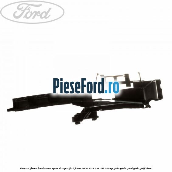 Element fixare incuietoare spate, dreapta Ford Focus 2008-2011 1.6 TDCi 109 cp G8DA, G8DB, G8DD, G8DE, G8DF diesel