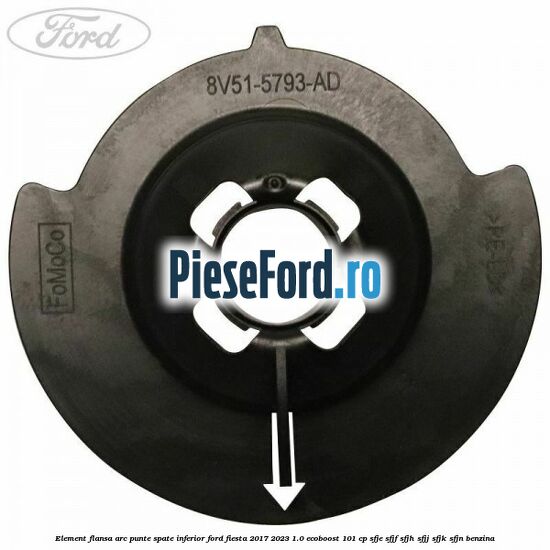 Element flansa arc punte spate inferior Ford Fiesta 2017-2023 1.0 EcoBoost 101 cp Element flansa arc punte spate inferior Ford Fiesta 2017-2023 1.0 EcoBoost 101 cp SFJE, SFJF, SFJH, SFJJ, SFJK, SFJN benzina