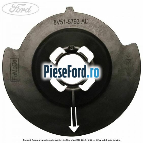 Element flansa arc punte spate inferior Ford Ka plus 2016-2018 1.2 Ti-VCT 85 cp Element flansa arc punte spate inferior Ford Ka plus 2016-2018 1.2 Ti-VCT 85 cp YSKD, YSKE benzina