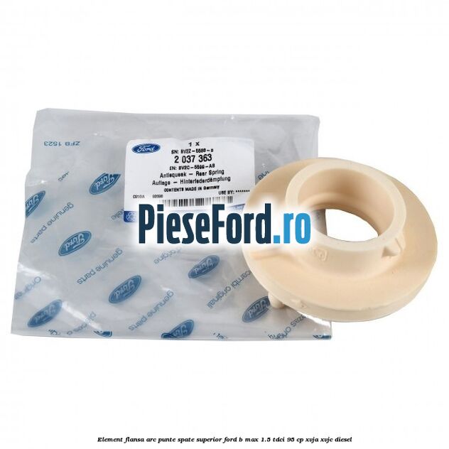 Element flansa arc punte spate superior Ford B-Max 1.5 TDCi 95 cp XVJA, XVJC diesel