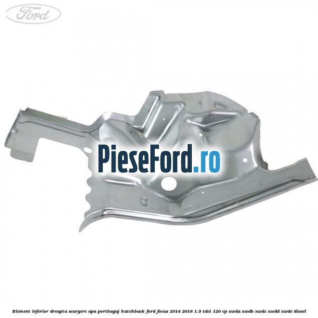 Element inferior dreapta scurgere apa portbagaj hatchback Ford Focus 2014-2018 1.5 TDCi 120 cp XWDA, XWDB, XWDC, XWDD, XWDE diesel
