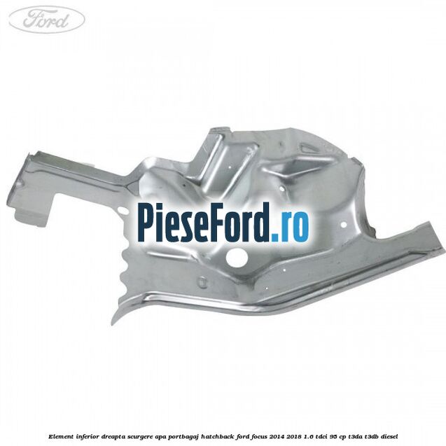 Element inferior dreapta scurgere apa portbagaj hatchback Ford Focus 2014-2018 1.6 TDCi 95 cp T3DA, T3DB diesel