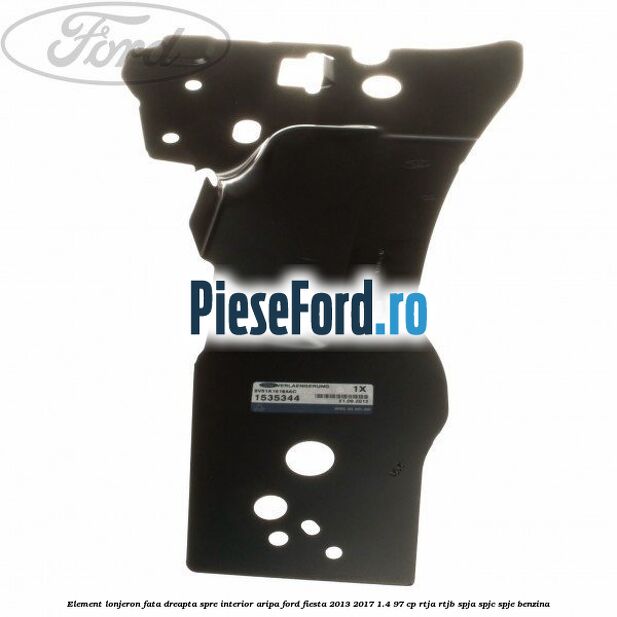 Element lonjeron fata dreapta spre interior aripa Ford Fiesta 2013-2017 1.4 97 cp RTJA, RTJB, SPJA, SPJC, SPJE benzina